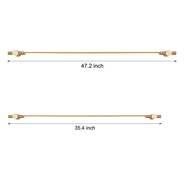 Brass Linear LED Bathroom Vanity Light 35.4'?& 47.2'?Elegant Mirror Lighting - Image 5
