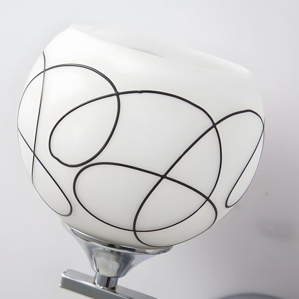 Modern 2-Light Open Sphere Wall Sconce with Crystal Pendants - Image 5