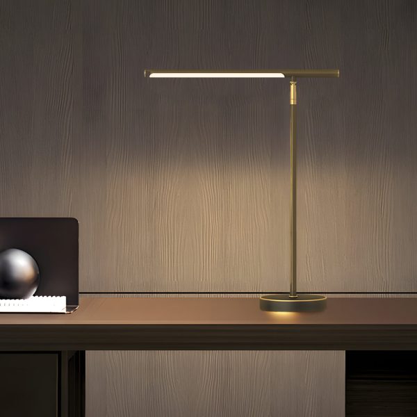 Copper Linear Brass LED Desk Lamp with Adjustable Angle for Focused Lighting - Image 4