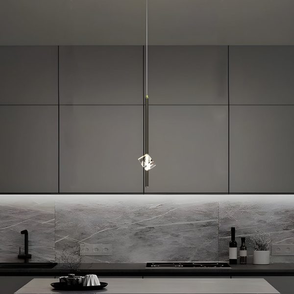 Modern 1-Light Copper Single Crystal Pendant Light with 3-Step Dimming LED - Image 4