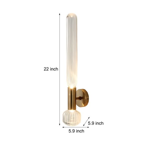 Glass Long Tube up and down Lighting Simple Art Postmodern Wall Light Fixture - Image 5