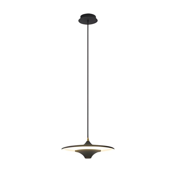 13.8'' 1-Light Round UFO Pendant Lights LED Metal Hanging Lighting Small Spaceship Pendant Lamp for Bar - Image 15