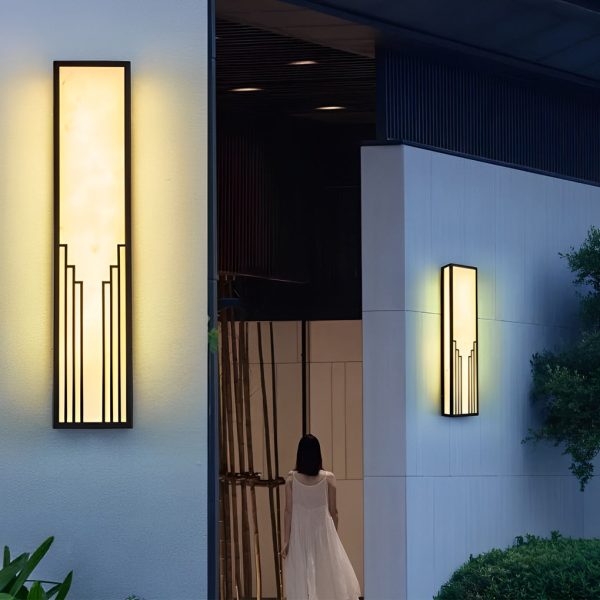 Strip Rectangular Resin Waterproof LED Black Modern Outdoor Wall Light - Image 3