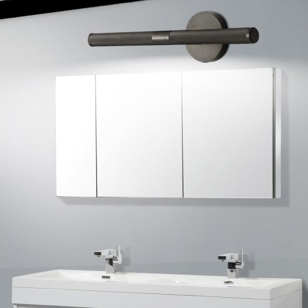 Modern Knurled Texture LED Bathroom Vanity Light Fixture with Swiveling Head - Image 5