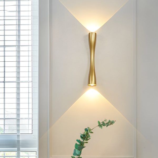 Electroplated Metal LED Up and Down Lights Modern Wall Sconce Lighting - Image 5