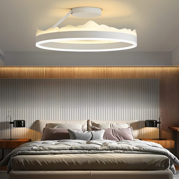 Round Stepless Dimming LED White Ins Nordic Ceiling Lights Flush Mount Lighting - Image 5