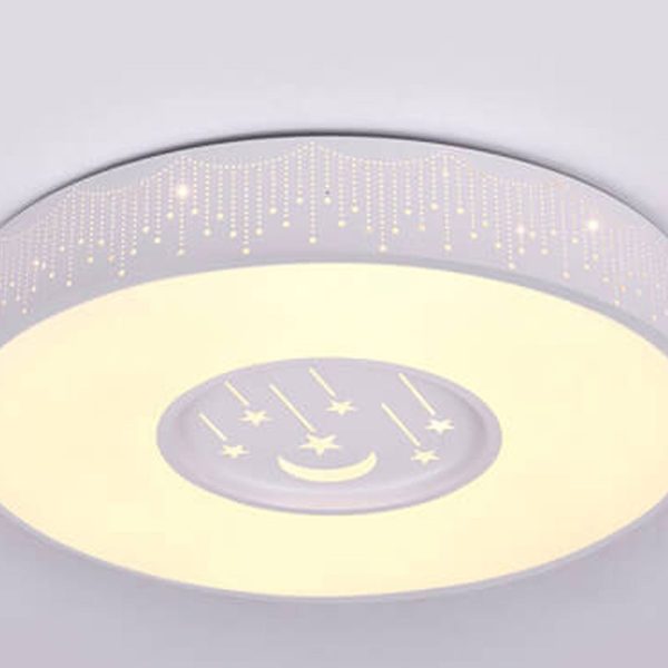 Modern Minimalist Starry Sky Round Children's LED Flush Mount Ceiling Light - Image 14