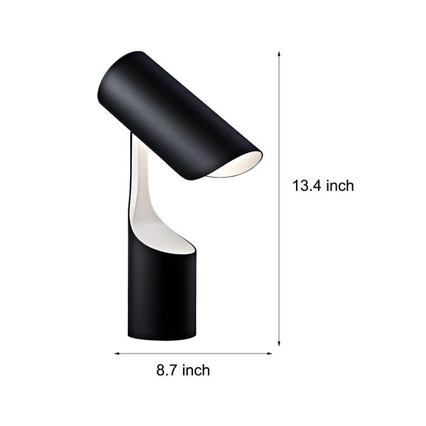 Nordic Black LED Desk Lamp with Adjustable Cylinder Design - Image 5