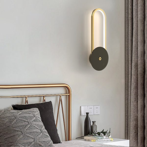 Oval Rings Three Step Dimming Aluminum Modern LED Wall Lights Fixture - Image 4