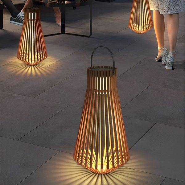Adjustable Portable Wood LED Waterproof Modern Solar Garden Lights - Image 4