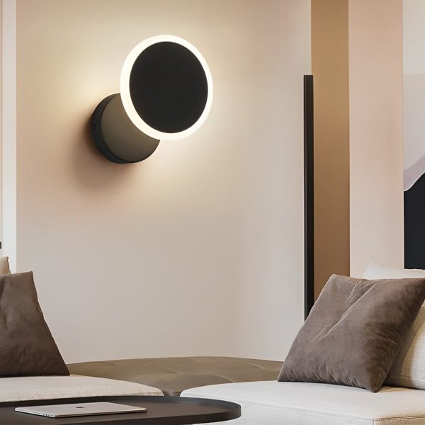 Round Rotatable LED Iron Acrylic Modern Wall Lamp Wall Sconces Lighting - Image 2