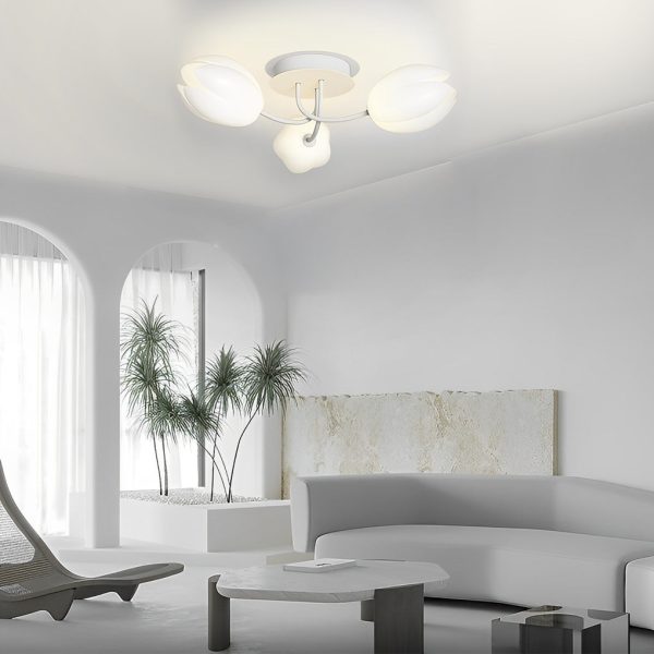 Tulips Flowers G9 14W White Minimalist Ceiling Lights Chandelier - Image 8