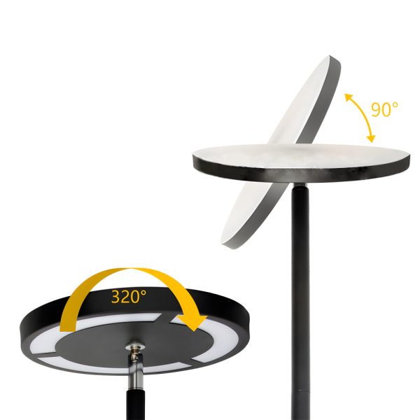 66 inch Dimmable RBG LED Torchiere Adjustable Floor Lamp - Image 5