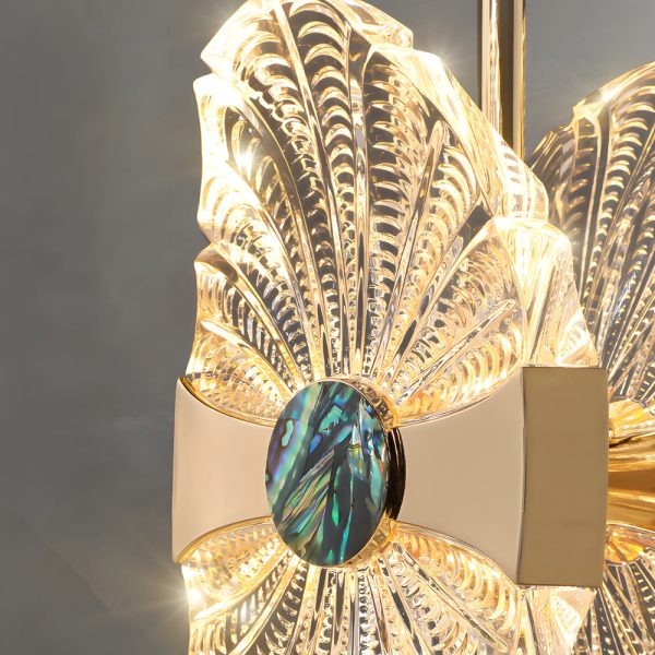 Acrylic Round Lotus Leaf 3 Step Dimming Luxury Modern Pendant Lights - Image 5