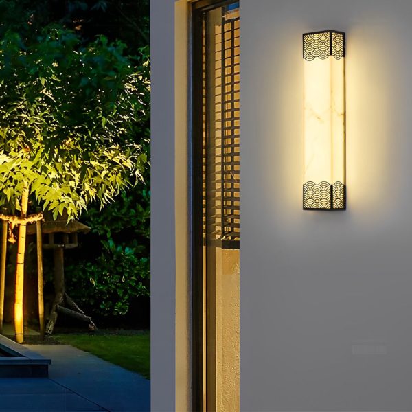 Rectangular Resin LED Waterproof Vintage Outdoor Wall Lights Wall Lamp - Image 5