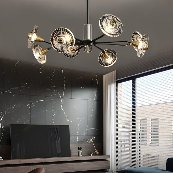 6/8 Lights Flowers Crystal 3 Step Dimming Copper Post-Modern Chandelier - Image 2
