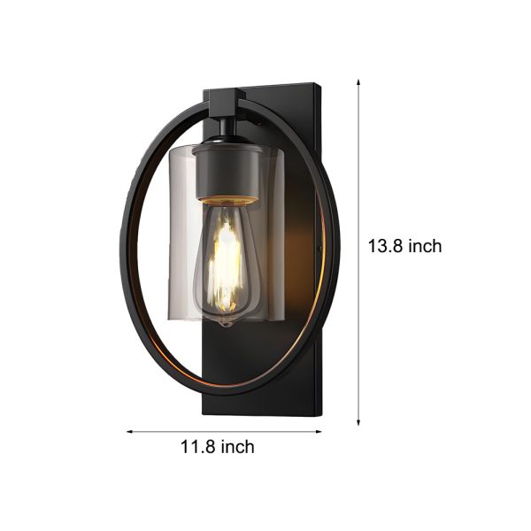 Black Industrial Tungsten Bulb Bathroom Sconces Lighting Wall Lights - Image 5