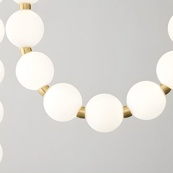 Acrylic Balls Pearl Necklace Luxury Art Italian Style Chandelier Lamp - Image 5