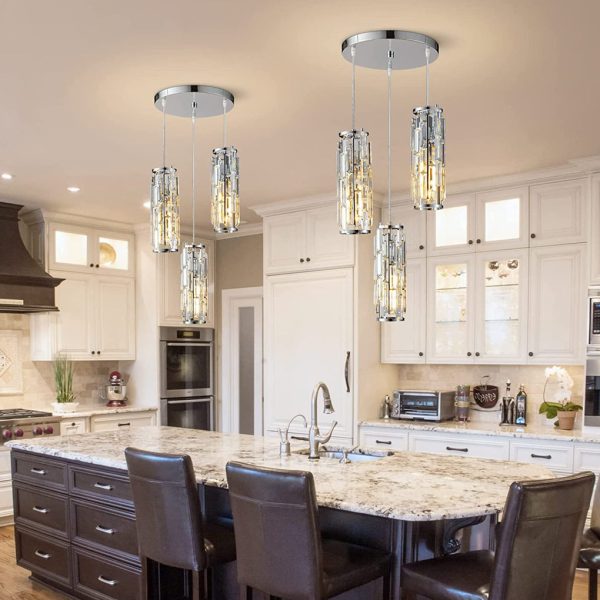 1 Pc Creative Iron Crystal Glass Industrial Style Chandelier Pendant Lights - Image 6