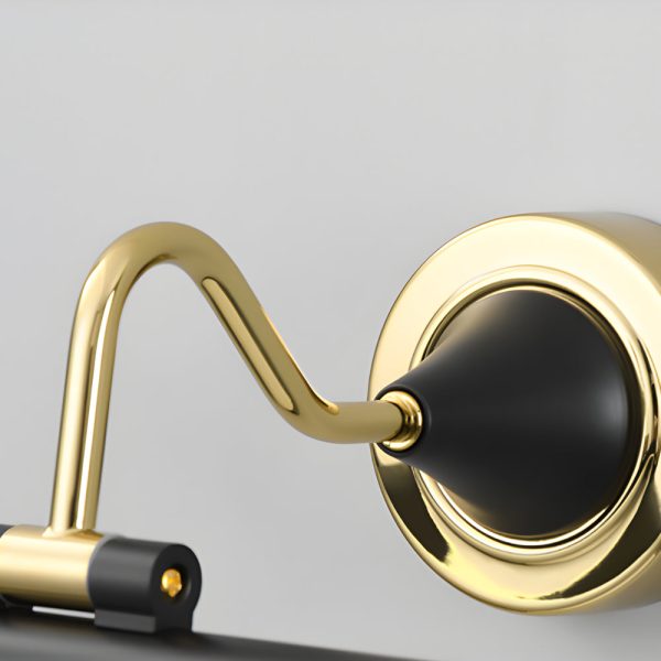 Gold and Black Rotatable Linear Vintage LED Bathroom Vanity Light - Image 6