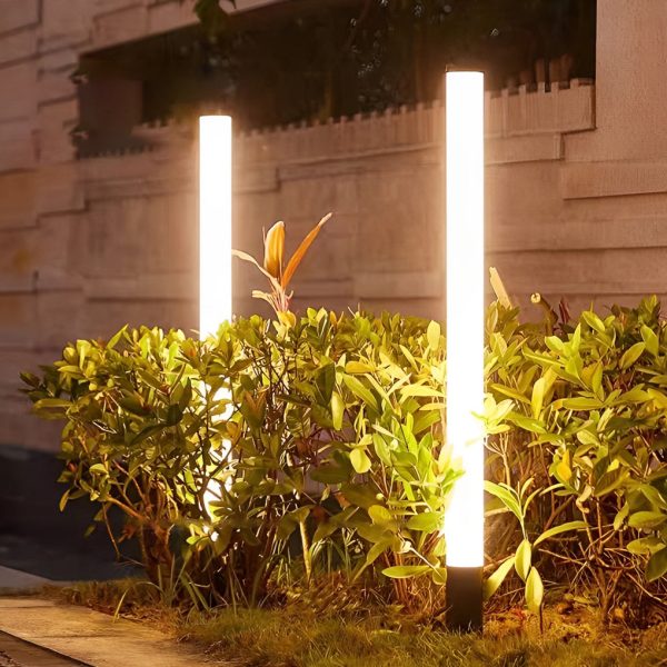 Cylindrical Acrylic Waterproof LED Black Modern Outdoor Lawn Lights - Image 3