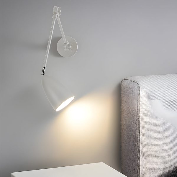 Swing Arm Wall Lamp Long 1 Bulb Rod Rocker Arm Wall Mounted Sconce with 3 Adjustable Joints - Image 2
