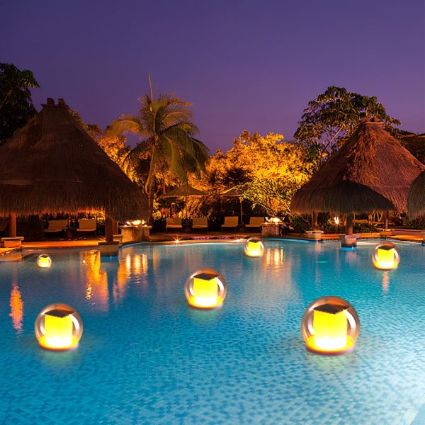 Intelligent Solar Floating Pool Lights with Smokey Ball Lampshade Multi-Mode Outdoor Lighting - Image 6