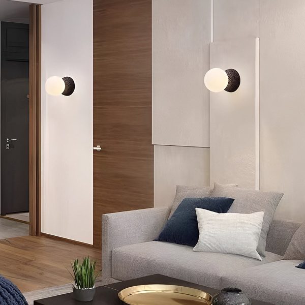 Creative Round LED Nordic Wall Lamp Sconces Pendant Light Hanging Lamp - Image 2