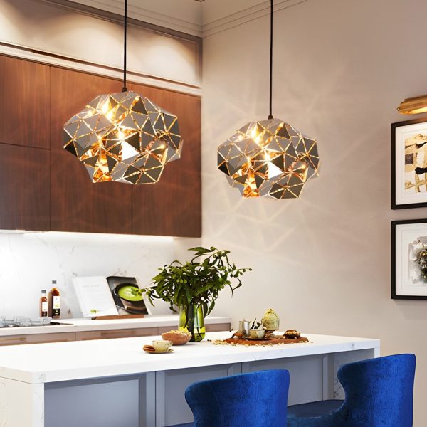 Irregular Decor Stainless Steel Hollow Creative Post-Modern Chandelier - Image 4