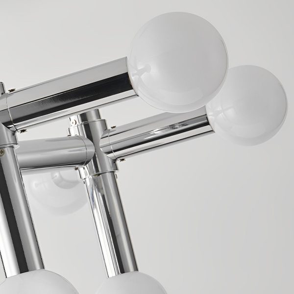 10 Lights Glass Ball Creative Sputnik Chrome Color Modern Chandelier - Image 5