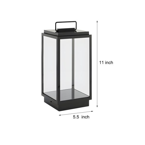 Modern 11-In Glass LED Portable Outdoor Lanterns - Hardwired - Image 5