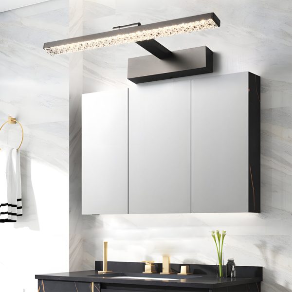 160?? Adjustable LED Bathroom Vanity Light with Crystal-Inspired Acrylic Shade, Dimmable - Image 2