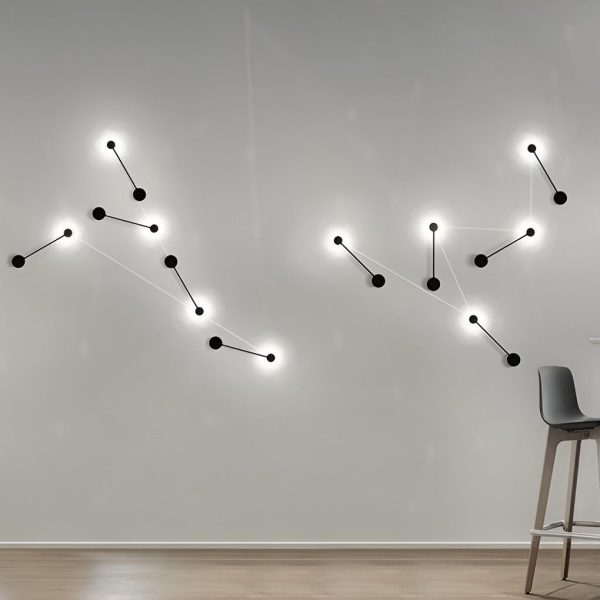 Creative Round Line LED Black Nordic Wall Art Light Wall Sconce Lighting - Image 6
