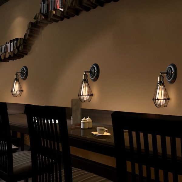 Adjustable Iron Retro Country Industrial Style Wall Lamp Wall Light Fixture - Image 3