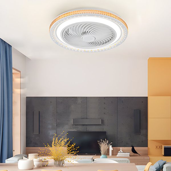 19.7" Bladeless Ceiling Fan with LED Light and Remote - Image 4