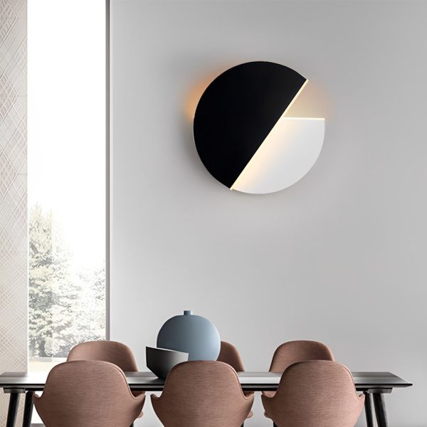 Creative Circular 350?? Rotatable LED Black Nordic Wall Sconces Lighting