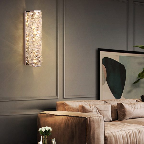 Creative Crystal Three Step Dimming Light LED Modern Wall Sconce Lighting Wall Lamp - Image 3