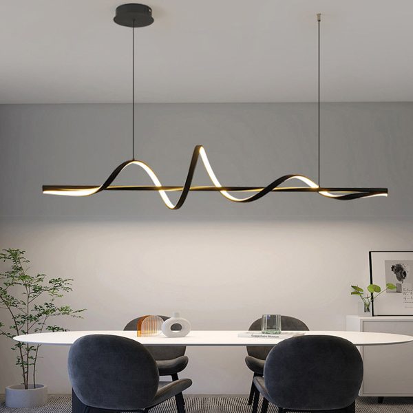Wavy 360?? Rotating Ring Three Step Dimming LED Nordic Chandelier Light - Image 6