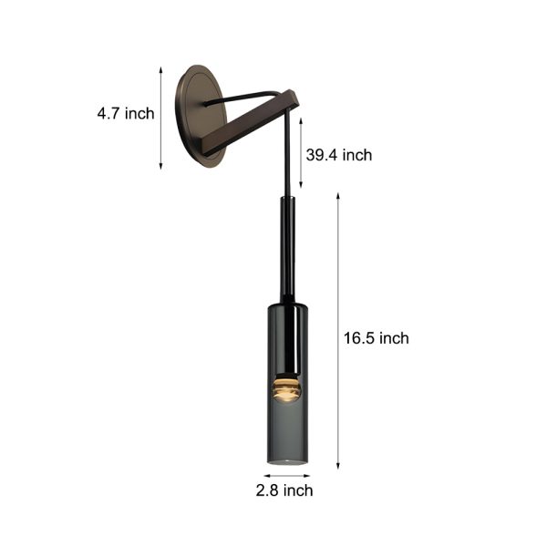 Nordic Copper Finish Wall Lights with Suspending Cord Stairway Wall Mounted Sconce - Image 5
