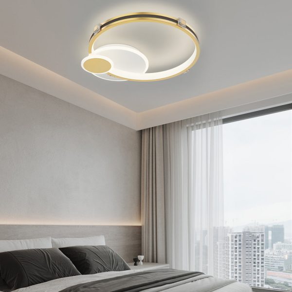 Ring Round Three Step Dimming Creative Modern LED Ceiling Light Fixture - Image 4