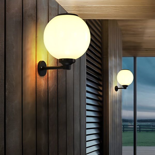 Round Three Step Dimming LED Modern Solar Wall Lights Outdoor Wall Lamp - Image 5