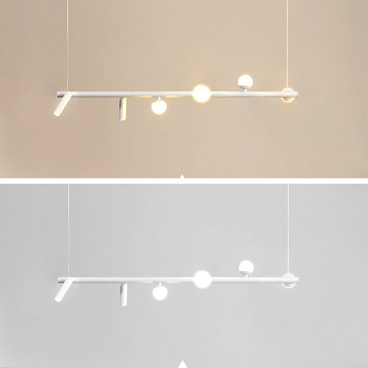 Minimalist  Island Light Linear 6/7 Light Acrylic Iron LED Chandelier - Image 20