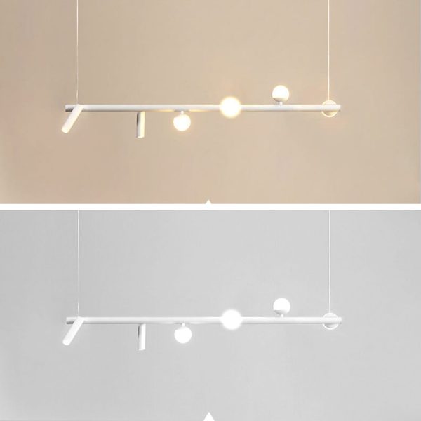 Minimalist  Island Light Linear 6/7 Light Acrylic Iron LED Chandelier - Image 20