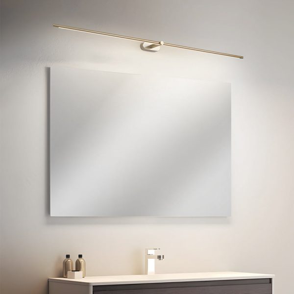 Ultra-Slim Cylindrical LED Bathroom Vanity Light with Indirect Lighting, 26.8''/38.6''/50.4'' - Image 2