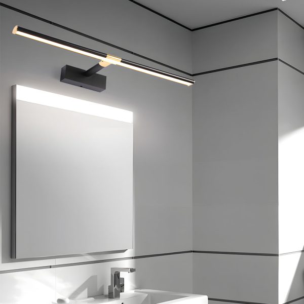 Retractable LED Bathroom Vanity Light with Adjustable Rod and Matte Finish - Image 7