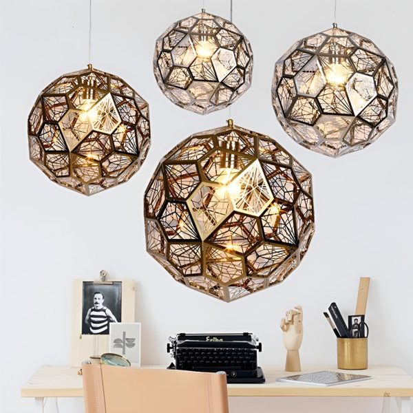 Geometric Spherical Postmodern Dining Room Chandelier Pendant Light - Image 2