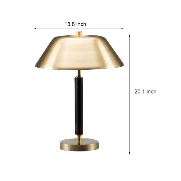 Modern Black Metal and Brass Table Lamp for Living Room - Image 5