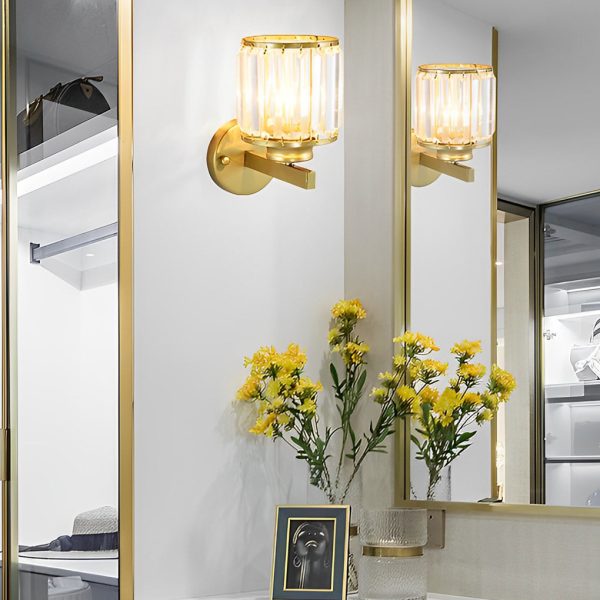 Creative Round Crystal Glass Postmodern Wall Lamp Plug in Wall Sconce Lighting - Image 5
