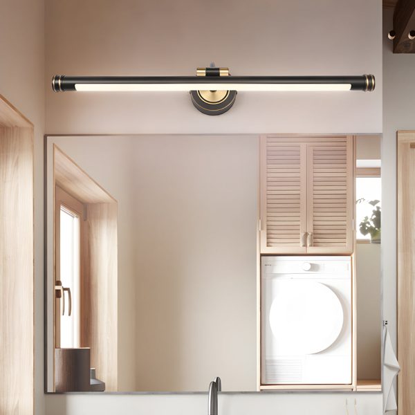 Elegant Linear Gold/Black LED Vanity Light for Bathroom - Vintage Style - Image 3