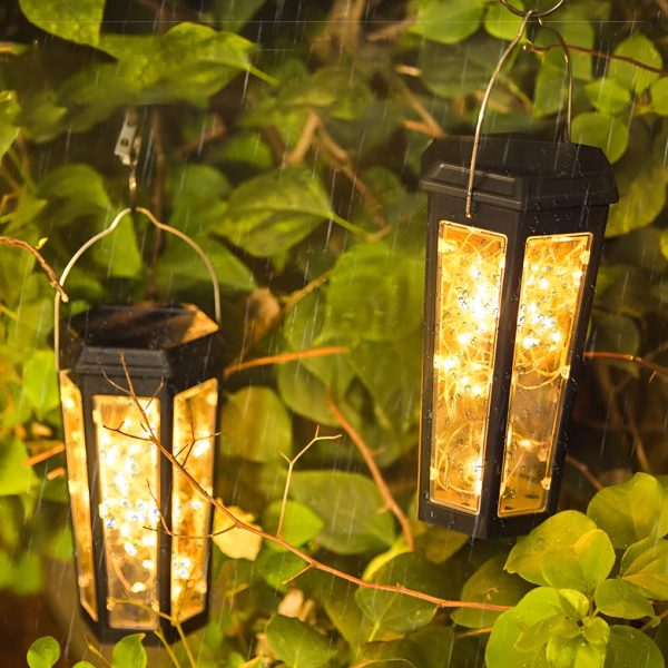 2Pcs Hexagonal Waterproof LED Motion Sensor Outdoor Solar Lawn Lights - Image 5